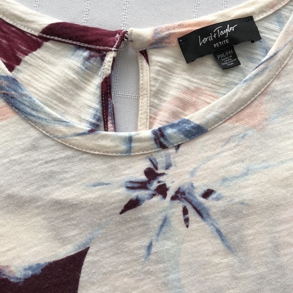 LORD & Taylor floral print fringe feminine tank top. Boho Summer top. Medium - Picture 6 of 6